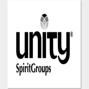 Unity SpiritGroups Logo-Black and White Posters and Art